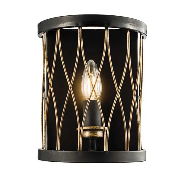 Heston Black & Bronze Wall Light