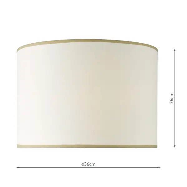 Idella White Linen 360mm Drum Shade