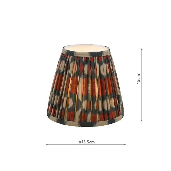Ikat Red & Green Cotton Shade 15cm