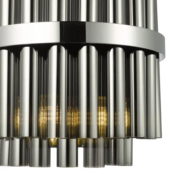 Imani Polished Chrome & Smoked Glass Wall Lightt