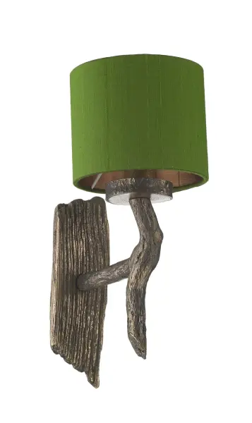 Joshua Single Wall Light in Bronze C/W  Bespoke Shade