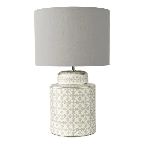 Kedron Grey Table Lamp C/W Shade