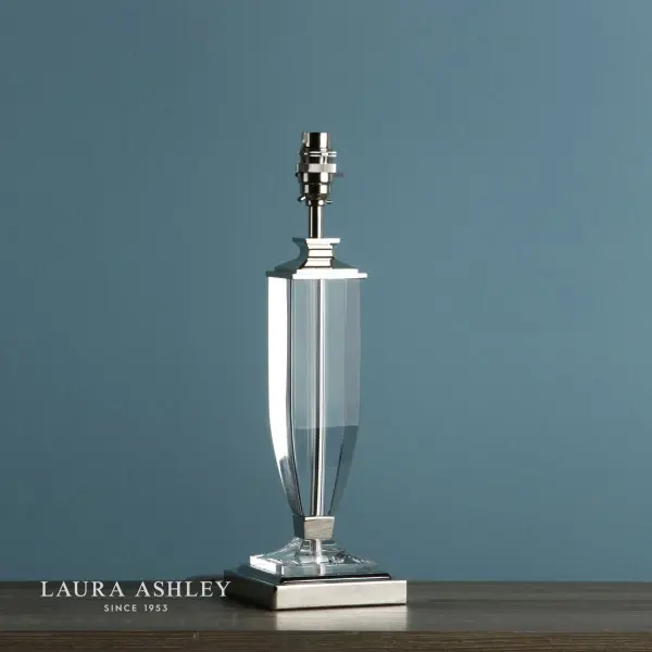 Laura Ashley Carson Polished Nickel & Crystal Table Lamp Base Medium