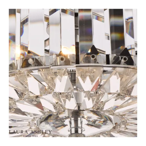 Fernhurst 3 Light Semi Flush Polished Chrome Glass