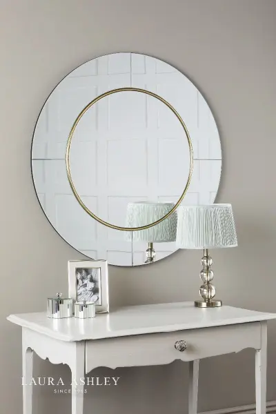 Laura Ashley Maya Gold Detailed Mirror 90cm