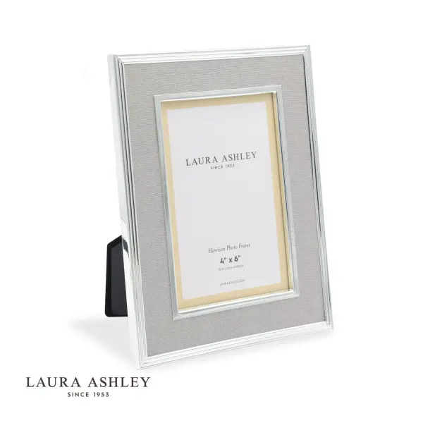 Harrison Pale Charcoal Grey Linen Photo Frame 4x6 Inch