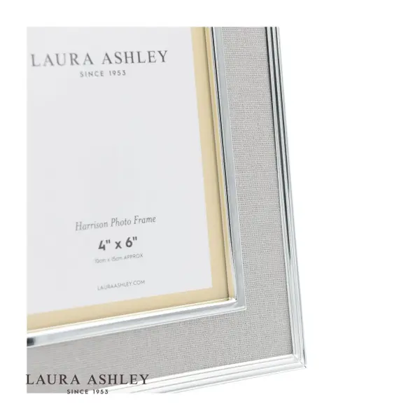 Harrison Pale Charcoal Grey Linen Photo Frame 4x6 Inch