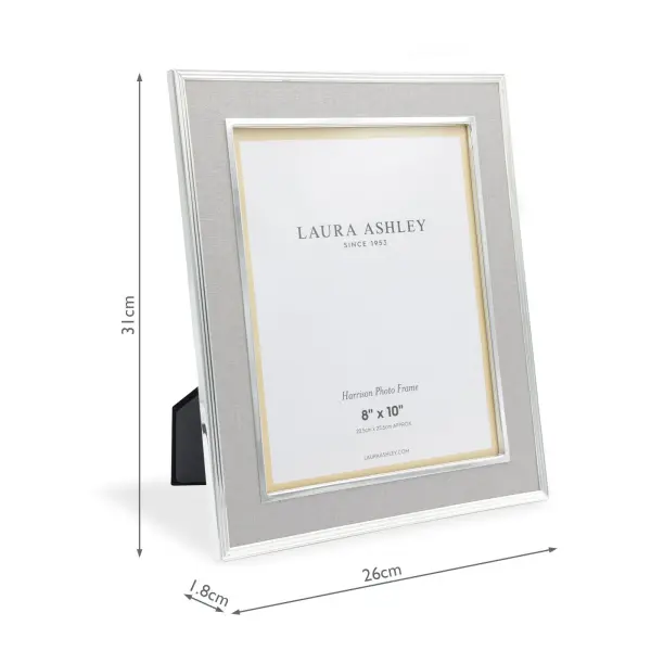 Harrison Pale Charcoal Grey Linen Photo Frame 8x10 Inch