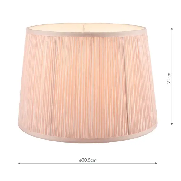 Hemsley Pleated Silk Pink Shade 300mm/ 12 Inch