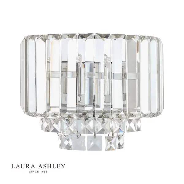 Vienna Wall Light Polished Chrome Crystal