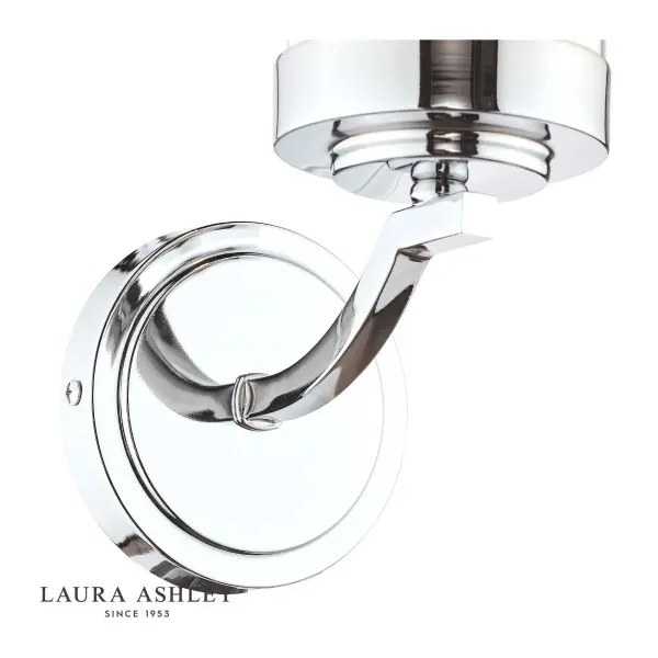 Joseph Wall Light in Polished Chrome & Glass