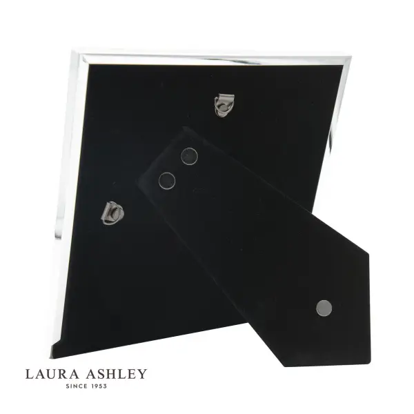 Harrison Square Polished Silver Linen Photo Frame 5x5 Inch