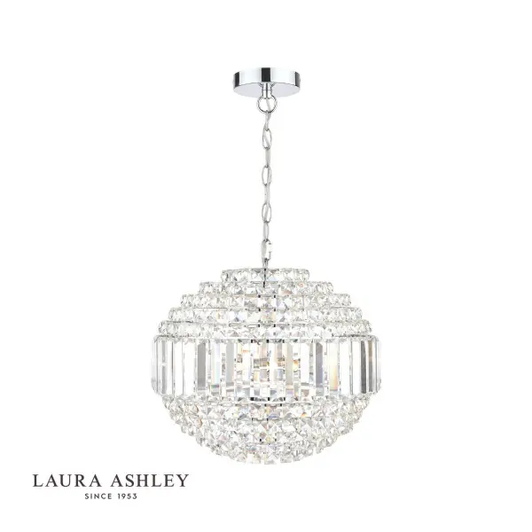 Vienna 5lt Chandelier Crystal & Polished Chrome