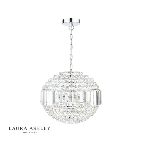 Vienna 5lt Chandelier Crystal & Polished Chrome