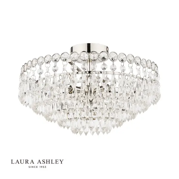 Enid Polished Nickel Semi Flush Fitting