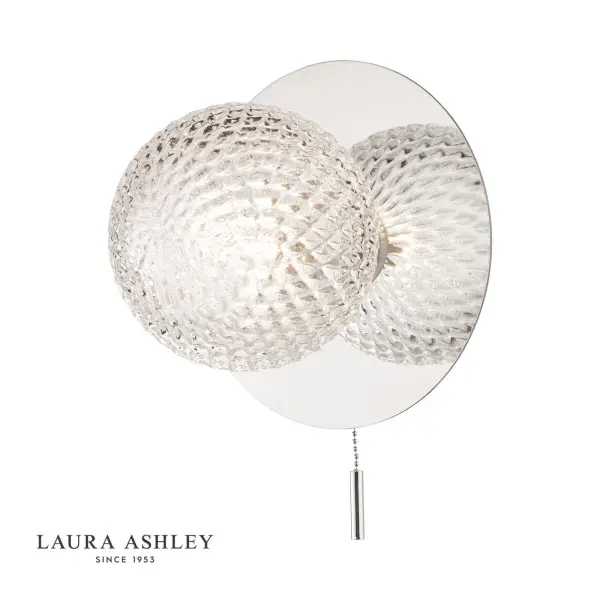 Prague Polished Chrome Wall Light IP44
