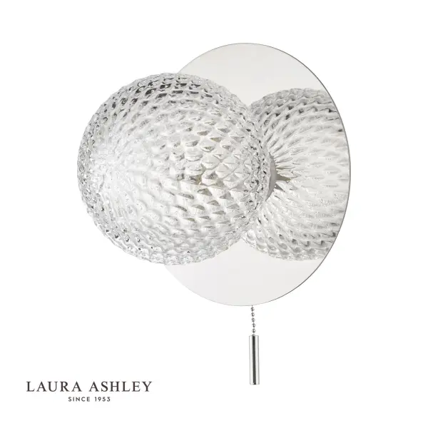 Prague Polished Chrome Wall Light IP44