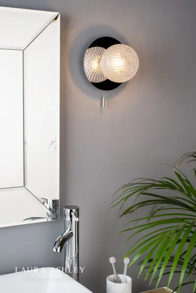 Prague Polished Chrome Wall Light IP44