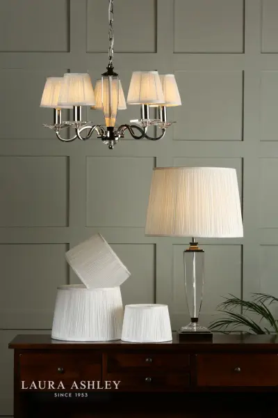 Hemsley Pleated Silk Cream Shade 405mm/16 Inch