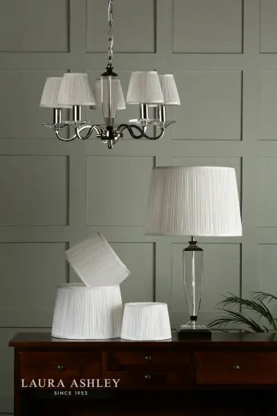 Hemsley Pleated Silk Cream Shade 405mm/16 Inch
