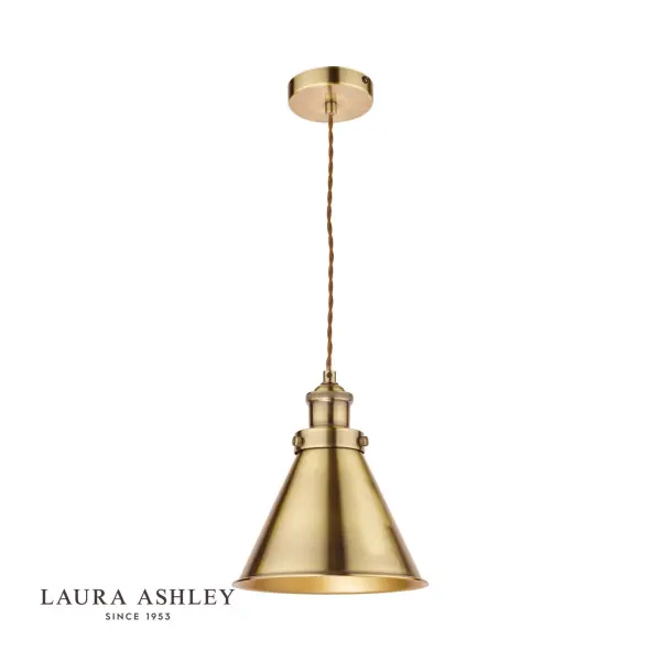 Rufus Small Antique Brass Pendant