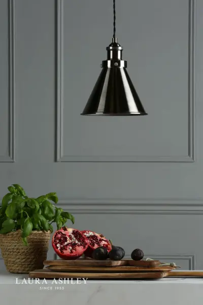 Rufus Industrial Nickel Single Pendant