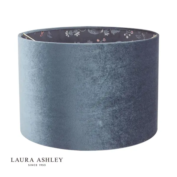 Portia Drum Blue Velvet Shade 300mm/ 12 Inch