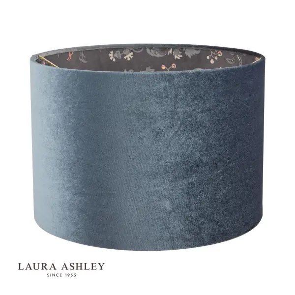 Portia Drum Blue Velvet Shade 300mm/ 12 Inch