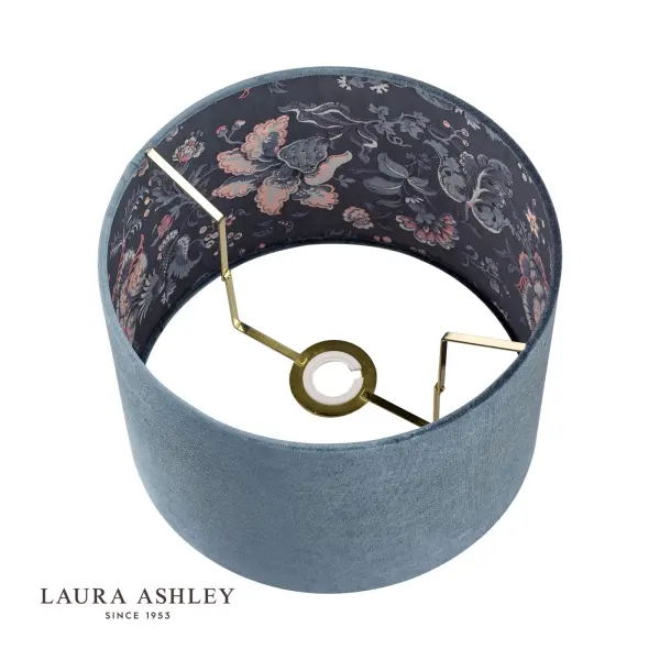 Portia Drum Blue Velvet Shade 300mm/ 12 Inch