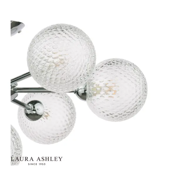 Atherton 7 Light Polished Chrome Semi Flush Fitting