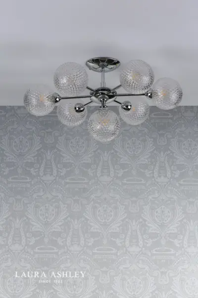 Atherton 7 Light Polished Chrome Semi Flush Fitting