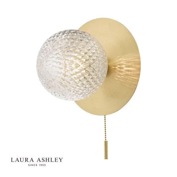 Prague Satin Brass Wall Light IP44