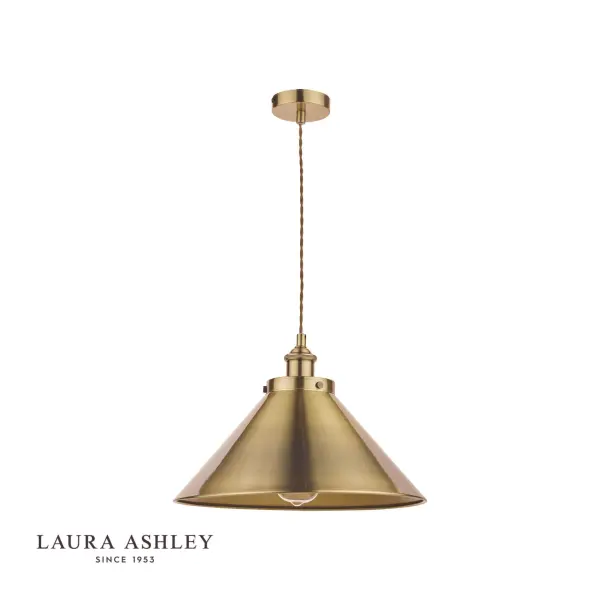 Rufus Large Antique Brass Pendant