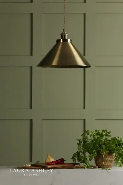 Rufus Large Antique Brass Pendant