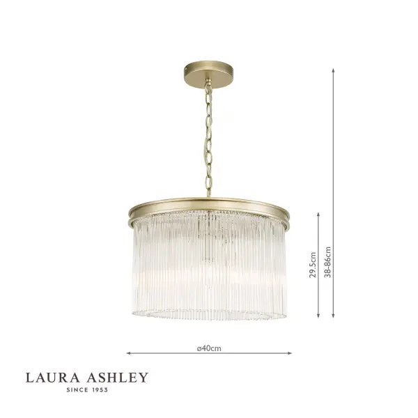 Manon Champagne 3 Light Pendant