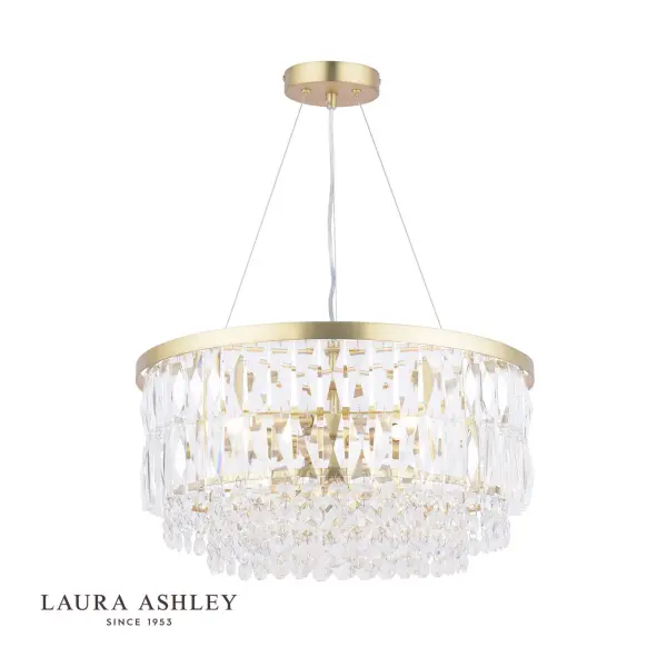 Rhosill 4 Light Pendant in Antique Brass