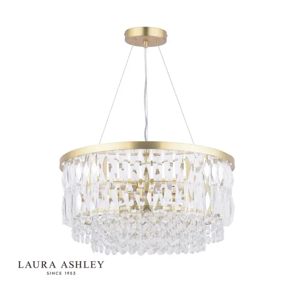 Rhosill 4 Light Pendant in Antique Brass