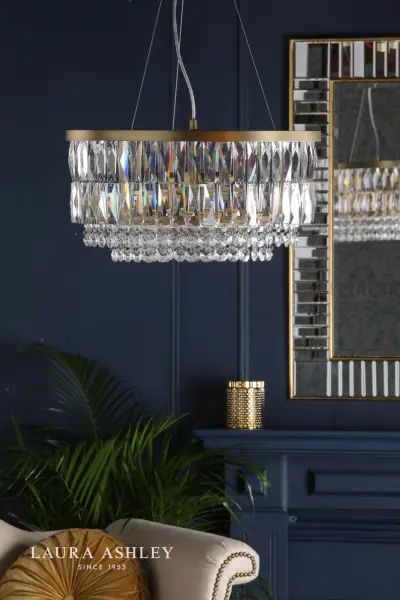 Rhosill 4 Light Pendant in Antique Brass