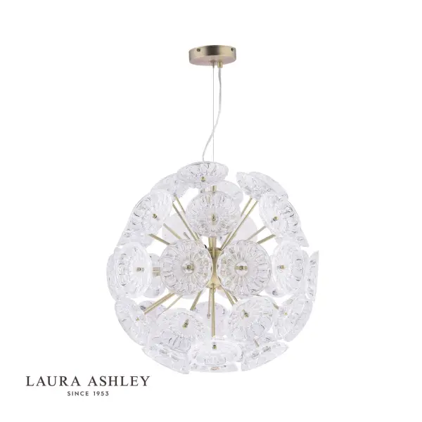 Elwick 6 Light Pendant in Antique Brass