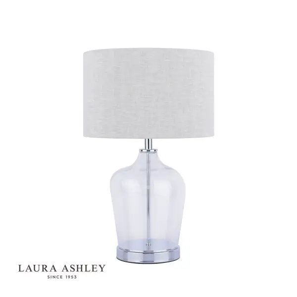 Ockley Touch Table Lamp Polished Chrome & Glass C/W Shade