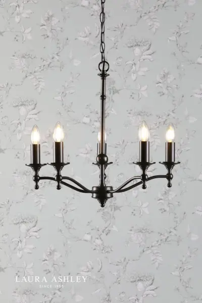 Ludchurch 5 Light Pendant in Black Finish
