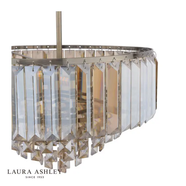 Vienna 3 Light Semi Flush Champagne Crystal