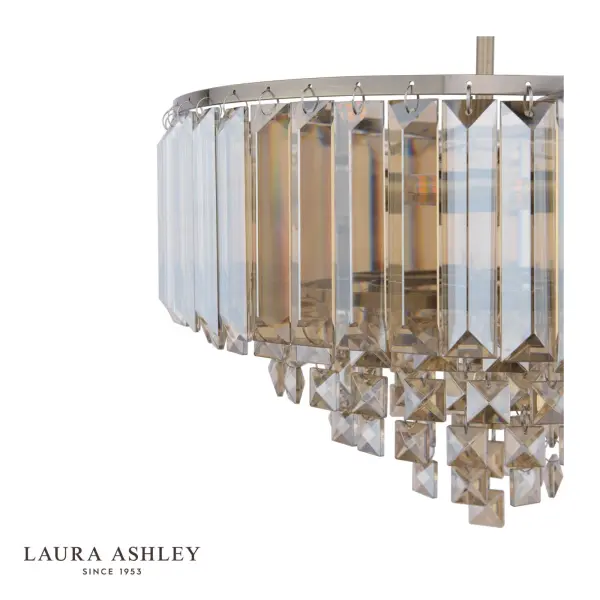 Vienna 3 Light Semi Flush Champagne Crystal