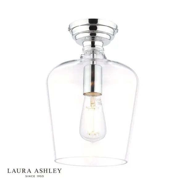 Ockley Polished Chrome Semi Flush Fitting