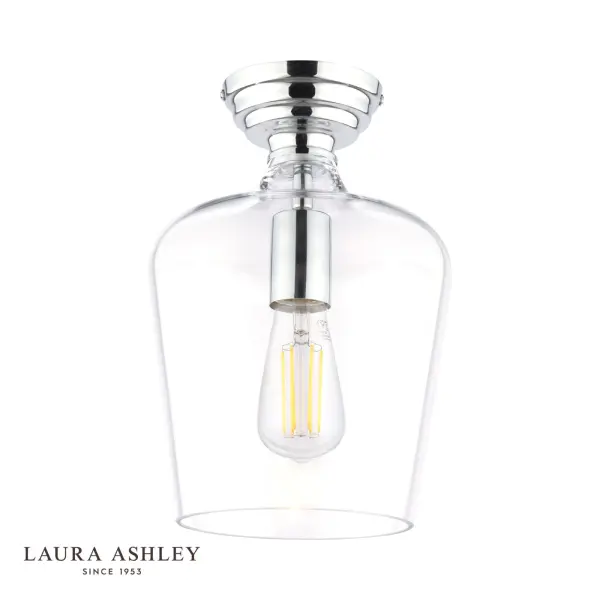 Ockley Polished Chrome Semi Flush Fitting