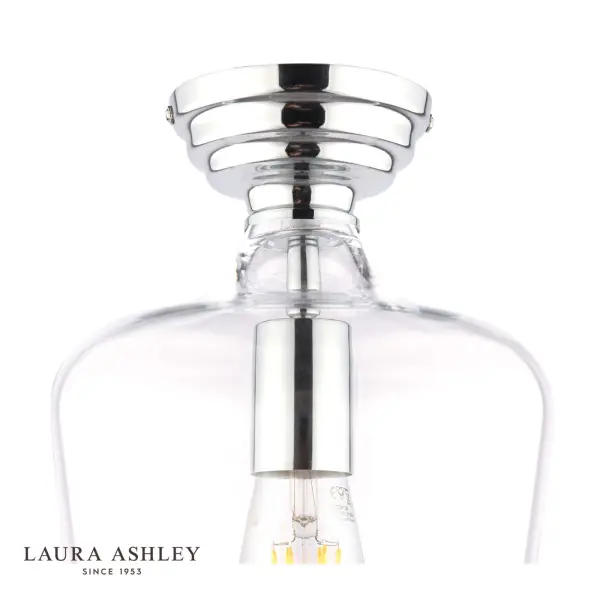 Ockley Polished Chrome Semi Flush Fitting