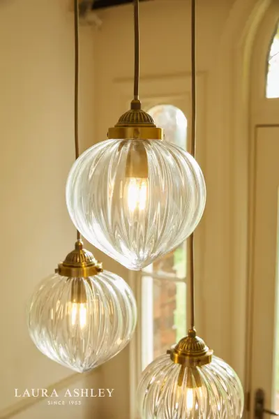 Whitham 3 Light Antique Brass Cluster Pendant