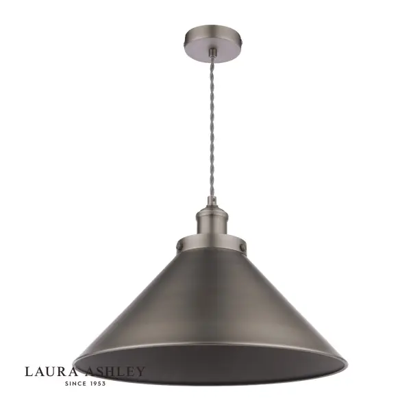 Rufus Large Industrial Nickel Pendant