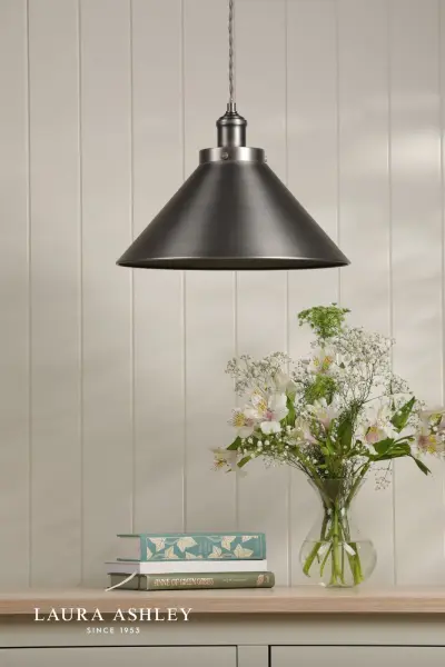 Rufus Large Industrial Nickel Pendant