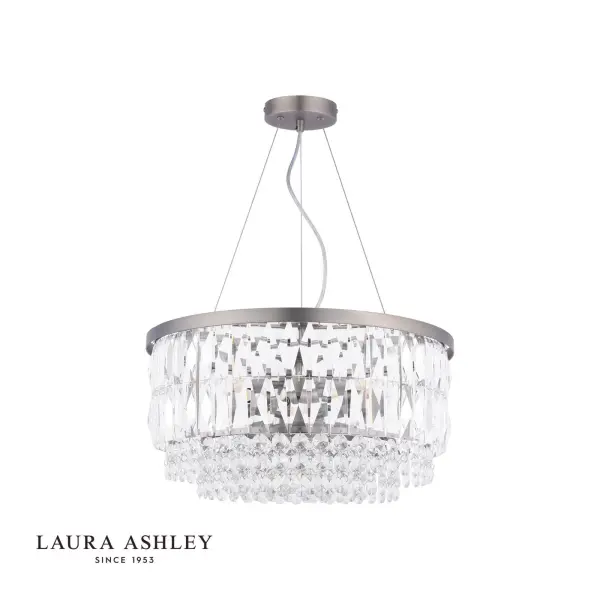 Rhosill 4 Light Pendant in Aged Pewter